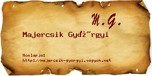 Majercsik Györgyi névjegykártya