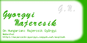 gyorgyi majercsik business card