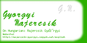 gyorgyi majercsik business card